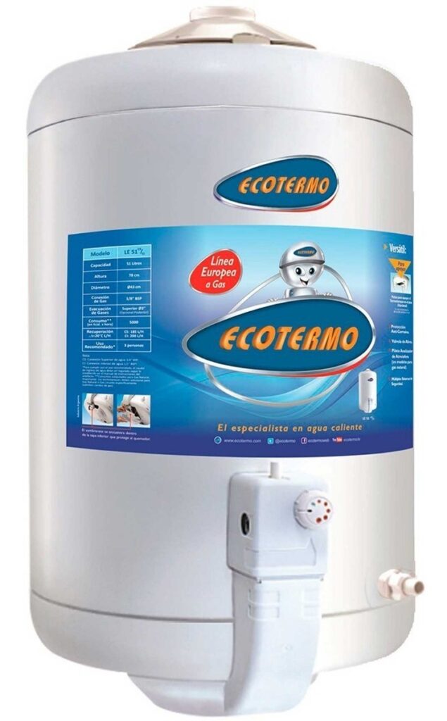 TERMOTANQUE ECOTERMO 53 AR (Conexion Superior)